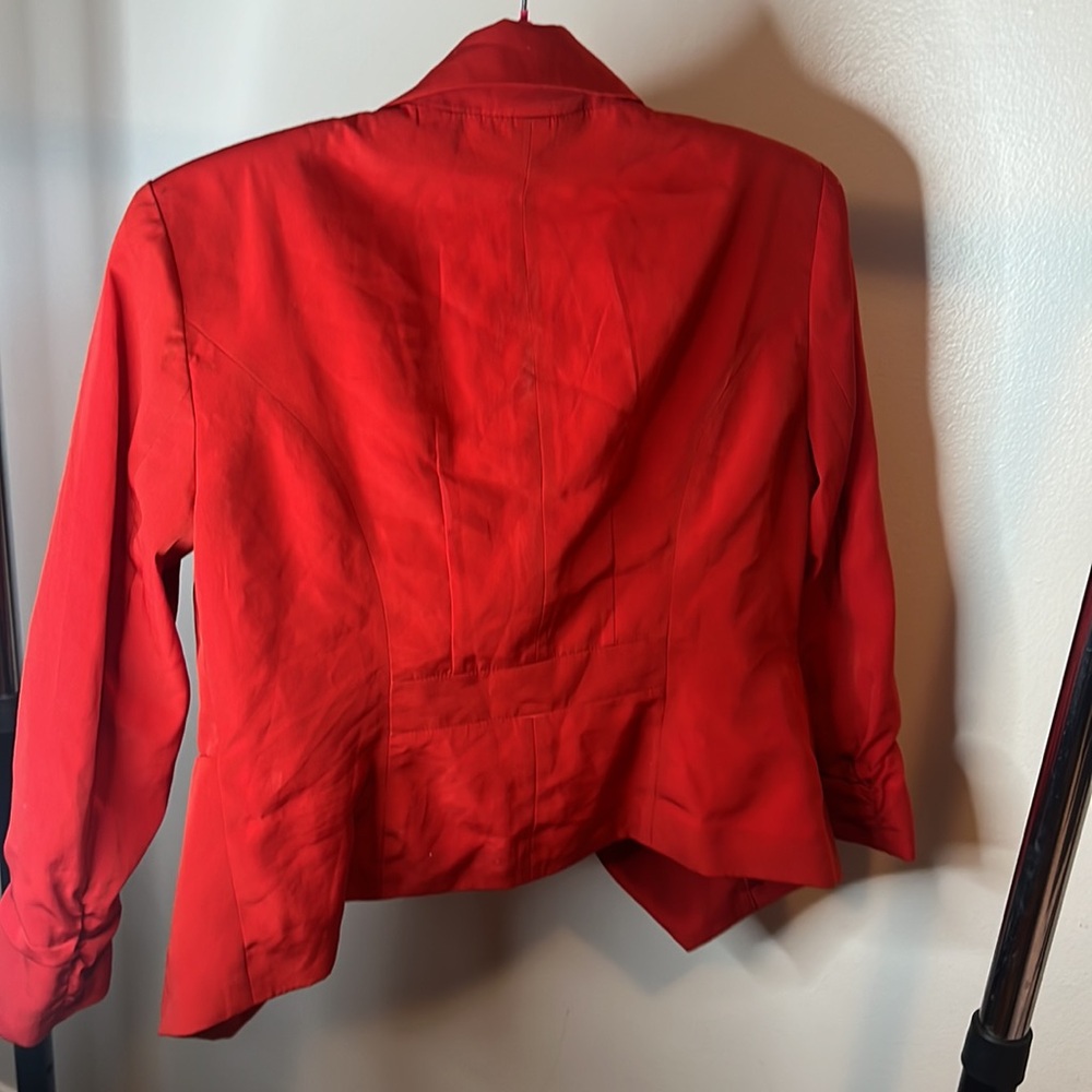 Express Red Button Up Blazer - image 5